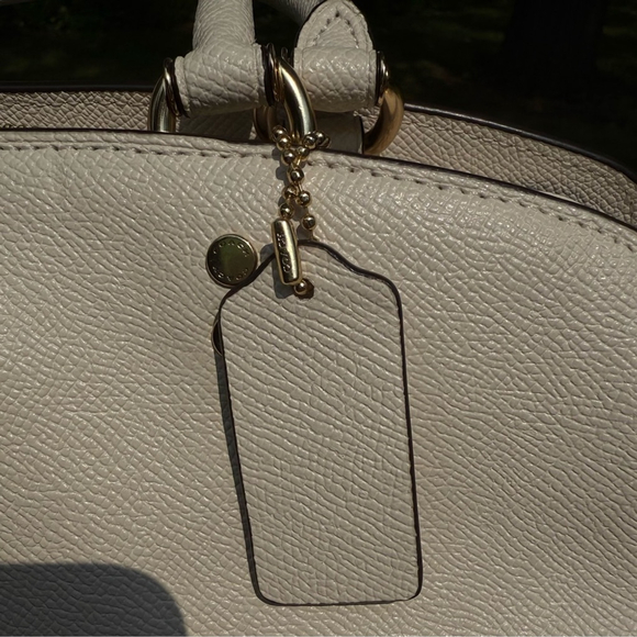 NEW Coach Lillie Carryall Satchel in Chalk Crossgrain Leather New with tags - Picture 9 of 16